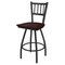 Holland Bar Stool Co 30" Swivel Bar Stool, Pewter Finish, Dark Cherry Maple Seat X810 - alternate 1